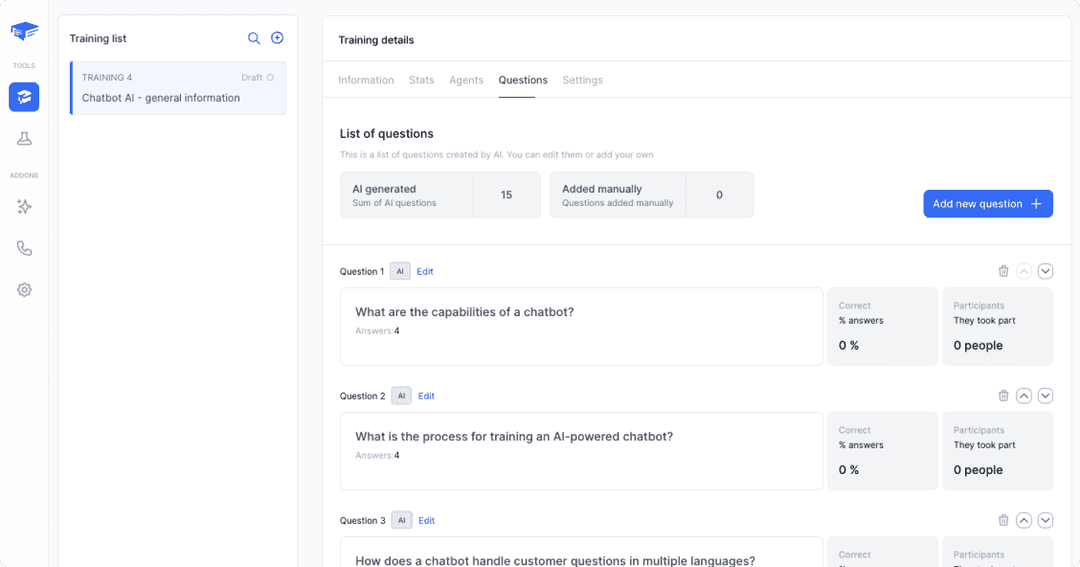 Agent Trainer - helps train effective chats Agents